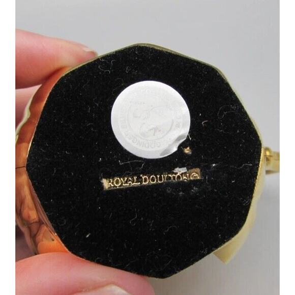 Royal Doulton Old Country Roses Gold Plated Teapot Napkin Rings - Set of Two - Picture 6 of 8